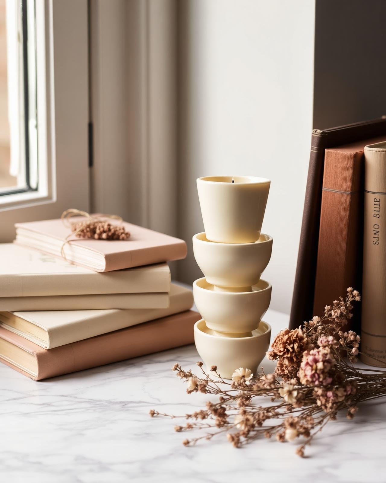 Hand poured candles.